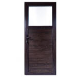 WindowMAG Usa din PVC cu geam termopan 1/3 tip 1, 6 camere, prag pvc, dreapta , wenge , 68 x 200 cm