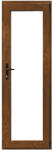 WindowMAG Usa din PVC cu geam termopan 3/3, 6 camere, Stejar auriu, 88×198, Prag Aluminiu, Dreapta