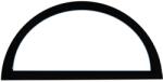 WindowMAG Fereastra PVC termopan tip arcada, 6 camere, gri antracit, 120 x 60 cm, fix