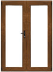 WindowMAG Usa din PVC cu geam termopan 3/3, 4 camere, Stejar auriu, 200×210, Prag PVC, Stanga