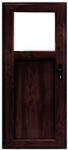 WindowMAG Usa din PVC cu geam termopan 1/3 tip 1, 6 camere, prag pvc, stanga , mahon , 88 x 200 cm