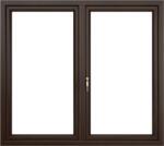 WindowMAG Fereastra PVC termopan, 6 camere, mahon, 100 x 140 cm, fix + dubla deschidere, dreapta