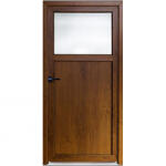 WindowMAG Usa din PVC cu geam termopan 1/3 tip 1, 4 camere, prag pvc, dreapta , stejar auriu , 68 x 200 cm