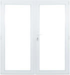 WindowMAG Usa din PVC cu geam termopan 3/3, 6 camere, Alb, 180×210, Prag Aluminiu, Dreapta
