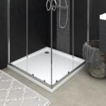 vidaXL Cădiță de duș pătrată din ABS, alb, 80x80 cm (148907)