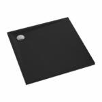 Omnires Cadita de dus patrata din compozit Omnires Stone negru mat 90x90 cm (STONE90/KBL)