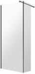 Omnires Paravan de dus tip Walk-in cu perete lateral Omnires Marina negru mat/transparent 100 cm (MA1030BLTR)