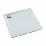 Omnires Cadita de dus patrata din compozit Omnires Stone alb mat 80x80 cm (STONE80/KBM)