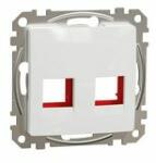 Schneider Electric SednaÚj fedlap 2xRJ45 adatcsatlakozóhoz műanyag fehér címketartó nélkül KRONE Schneider - SDD111441C (SDD111441C)