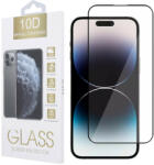 Apple 14 Pro Max üvegfólia, tempered glass, előlapi, 10D, edzett, hajlított, fekete kerettel