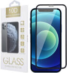 Apple 12 Pro Max üvegfólia, tempered glass, előlapi, 10D, edzett, hajlított, fekete kerettel