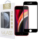 Apple 7 / 8 / SE 2020 / SE 2022 üvegfólia, tempered glass, előlapi, 10D, edzett, hajlított, fekete kerettel