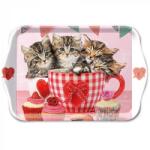 Ambiente Műanyag kistálca - 13x21cm - Cats in Tea Cups