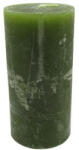 GYD Gyertya rusztikus adventi oliva zöld színű 5 cm X 10 cm, 4db/csomag