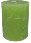 GYD Gyertya rusztikus adventi kiwi zöld színű 6 cm X 7 cm, 4db/csomag