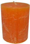 GYD Gyertya rusztikus adventi narancs színű 5 cm X 6 cm, 4db/csomag