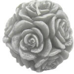 GYD Gyertya rózsa gömb szürke színű 7 cm