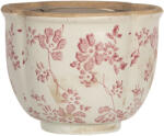 Clayre & Eef Set 2 ghivece flori ceramica bej roz 16x12 cm (6CE1182S)