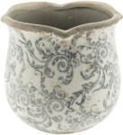 Clayre & Eef Set 2 ghivece flori ceramica bej gri 18x17 cm (6CE0870L)