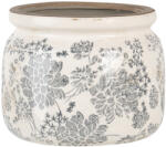 Clayre & Eef Set 2 ghivece flori ceramica bej gri 20x15 cm (6CE1253L)