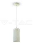 V-TAC Fém függeszték (E27)- 1 égős- fehér színű perforált búra (14381)