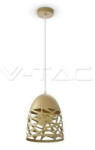 V-TAC - Vendetta fém csillár (E27) - pezsgőarany színű bura (14374)