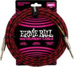Ernie Ball Braided Instrument Cable 18' Red Black