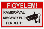  Kamerával megfigyelt terület, PVC tábla (40x25 cm)