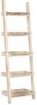 vidaXL Raft tip scară, alb, 75 x 37 x 205 cm, lemn masiv de mango (247872) Biblioteca