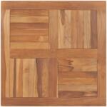 vidaXL Blat de masă pătrat, 80 x 80 x 2, 5 cm, lemn masiv de tec (48990)