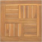 vidaXL Blat de masă, 50x50x2, 5 cm, lemn masiv de tec, pătrat (316155)