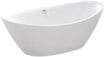  Wellis Arezzo White egyenes térben álló akril fürdőkád 180 x 87 x 65 - matt fehér (WK00189)