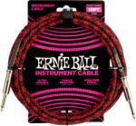 Ernie Ball Braided Instrument Cable 10' Red Black
