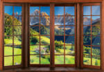 Consalnet Hegyoldal kilátás ablakból poszter, fotótapéta, Vlies (104 x 70, 5 cm) (C1-14203VEM)