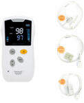 Accurate Pulsoximetru portabil Accurate HS10A, senzor neonatal, senzor pediatric, senzor adulti, display LCD, functie de alarma, baterii incluse - comenzi