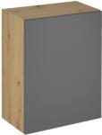 TEMPO KONDELA Felső szekrény, artisan tölgy/szürke matt, univerzális, LANGEN G60 - kondela