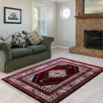 Bakhtar Gépi perzsa szőnyeg bordó Turkmen 160x230 klasszikus nappali szőnyeg (1017T160230)
