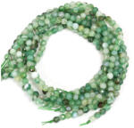  Agata Sardonix Verde Colorat Margele Pentru Bijuterii Rotunde Fatetate - 4x4 mm - Lungime Sirag 36 cm