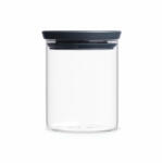 Brabantia Borcan de sticlă Brabantia stivuibil 0.6L, Gri închis 646875 (646875)