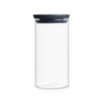 Brabantia Borcan de sticlă Brabantia stivuibil 1.1L, Gri închis 646874 (646874)