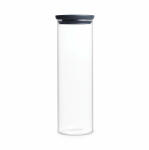 Brabantia Borcan de sticlă Brabantia stivuibil 1.9L, Gri închis 646873 (646873)