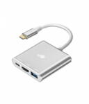 TB Docking Station TB USB C 3w1 - HDMI, USB, PD silver (AKTBXVAU3HMPDAV)