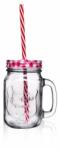 ORION Pohár fedővel és szívószállal 0, 45 l STRAW karo (125551)