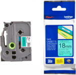 BROTHER ТИП TZ - 18 mm BLACK ON GREEN TAPE - P№TZE741 (P№TZE741)
