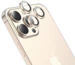 Hoco Apple iPhone 14 Pro (6.1) / 14 Pro Max (6, 7) Hoco eagle eye metal kamera üvegfólia, arany
