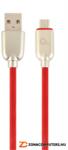  USB2.0 apa to MicroUSB2.0 apa 1, 0m piros kábel CC-USB2R-AMmBM-1M-R GEMBIRD Premium rubber