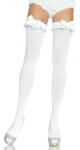 Leg Avenue 726010 Nylon Otk W/ruffle Bow O/s Wht Marime Universala