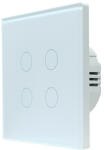 SmartWise Intrerupător de lumină cu 4 canale WiFi+RF SmartWise T4 EU 4C UNI (R3), alb, fara nul (5999572031510)