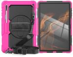  Husă SOLID 360 durabilă pentru Samsung Galaxy Tab S8 Ultra roz