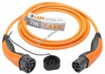 Lapp Type 2 töltőkábel plug-in hybrid és elektromos autóhoz 7.4kW-ig, 7m, narancs